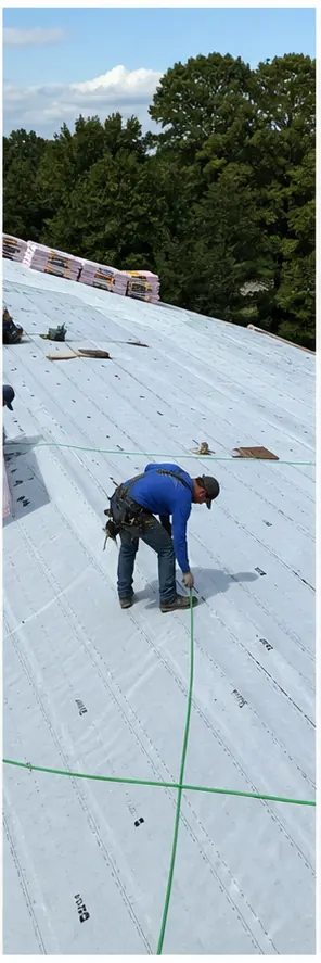 Sample roof repair work